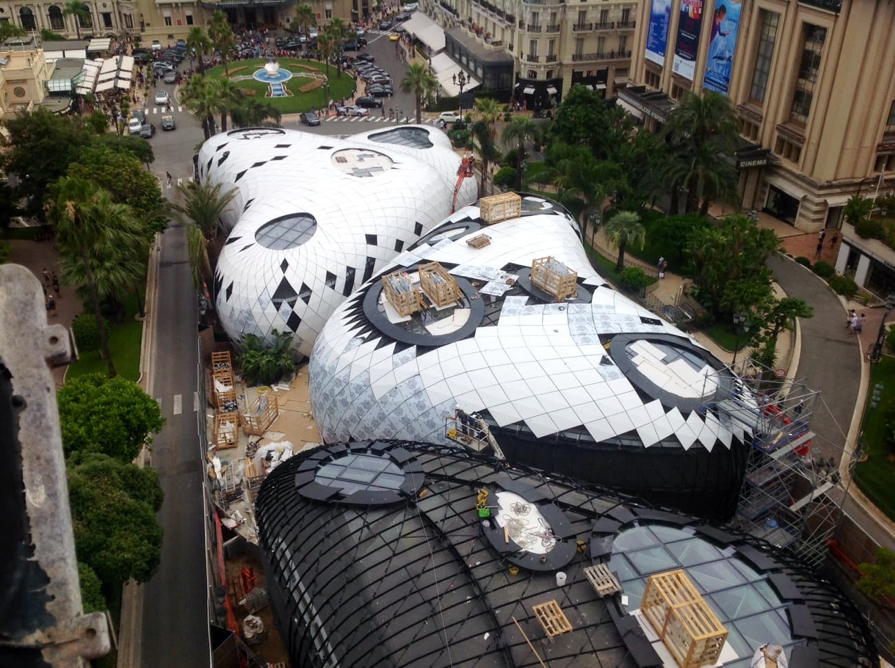 Vista aérea de obra en Mónaco