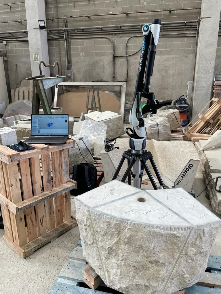 Escáner 3D en taller de fabricación